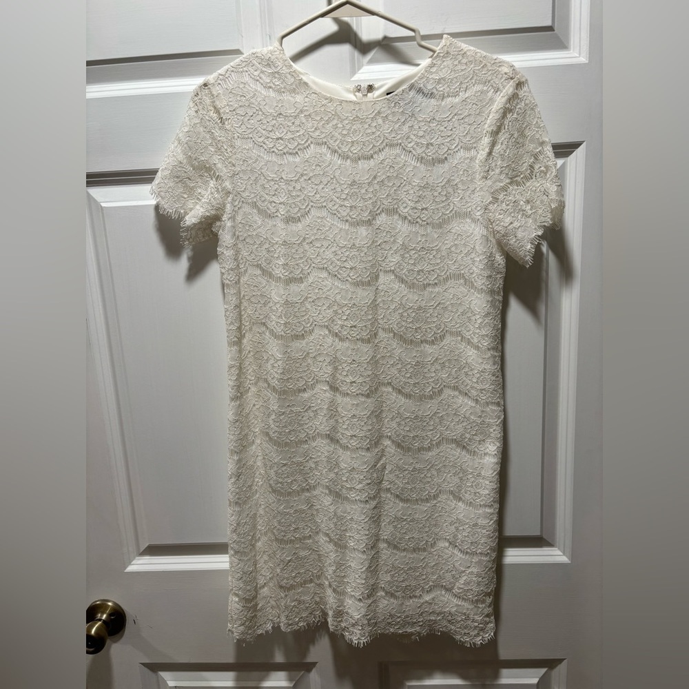 lulus shift lace white dress​​ - Picture 6 of 12